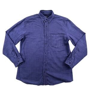 Rails blue denim button down up collared shirt, size men’s XL